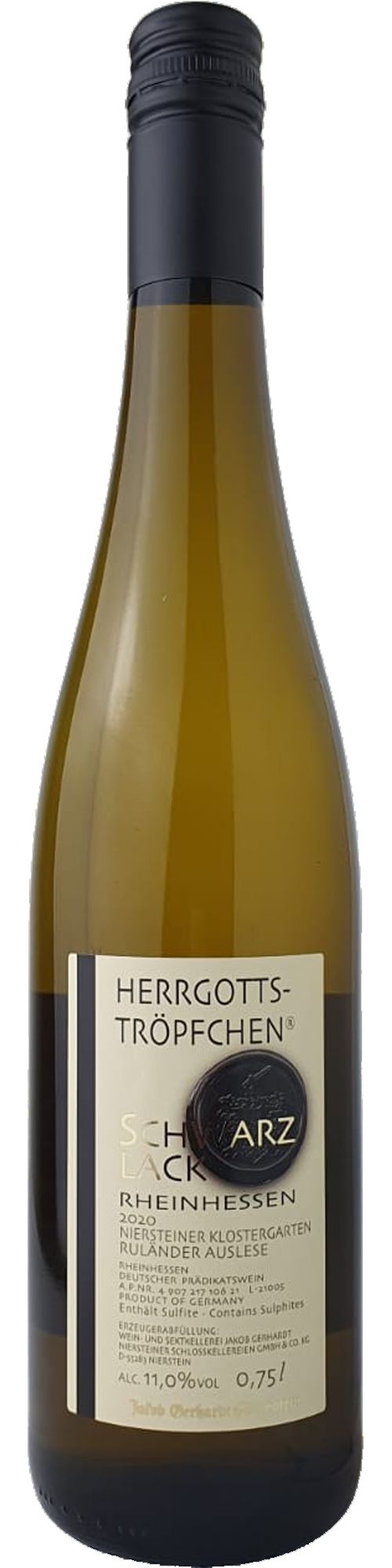 Rheinhessen Ortega Auslese Schwarzlack Herrgotts-Tröpfchen