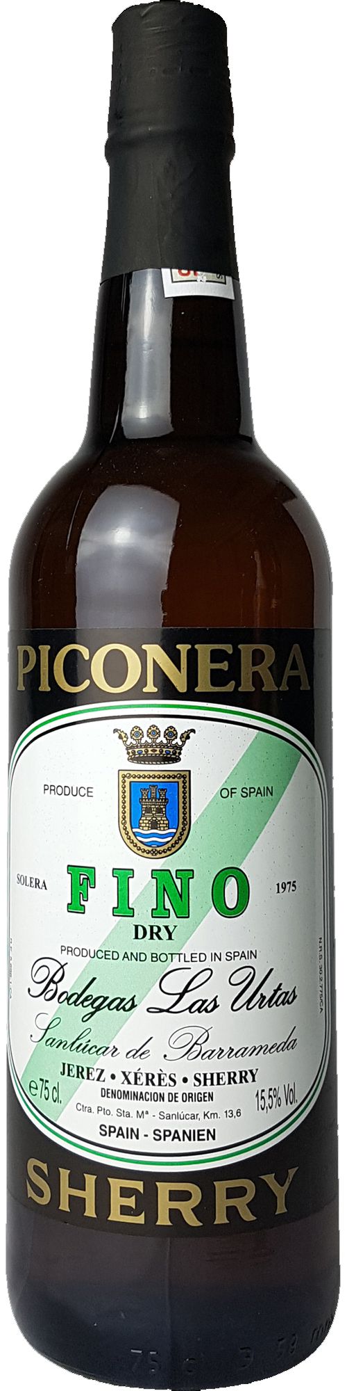 Sherry Dry Fino Piconera Bodegas Las Utras
